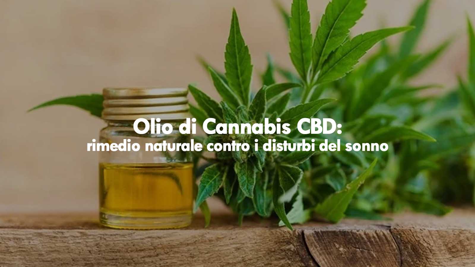 olio cbd cannabis contro disturbi del sonno