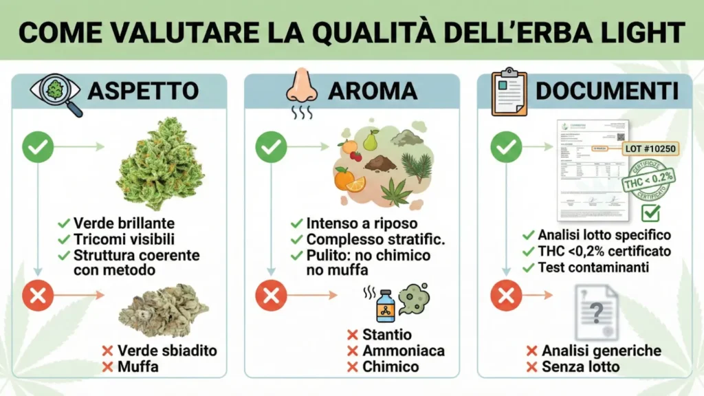 erba legale qualità