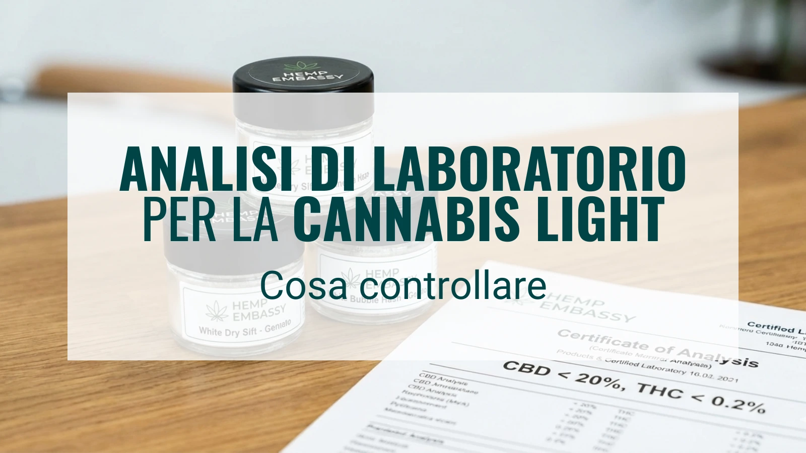 Analisi di laboratorio per la cannabis light